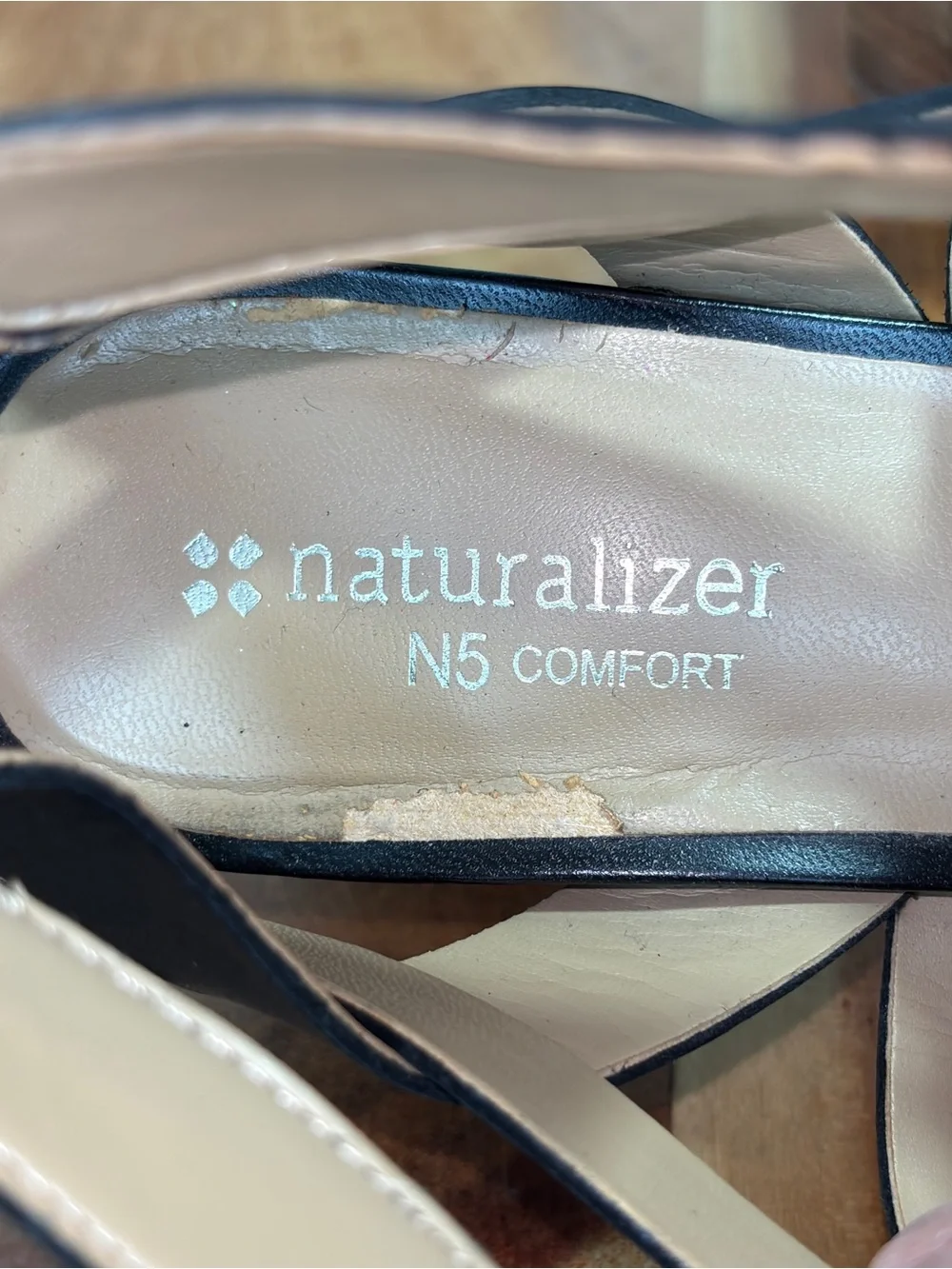Naturalizer 2010s Boho Gladiator Cage Sandals Black Leather Stacked Heels 8M